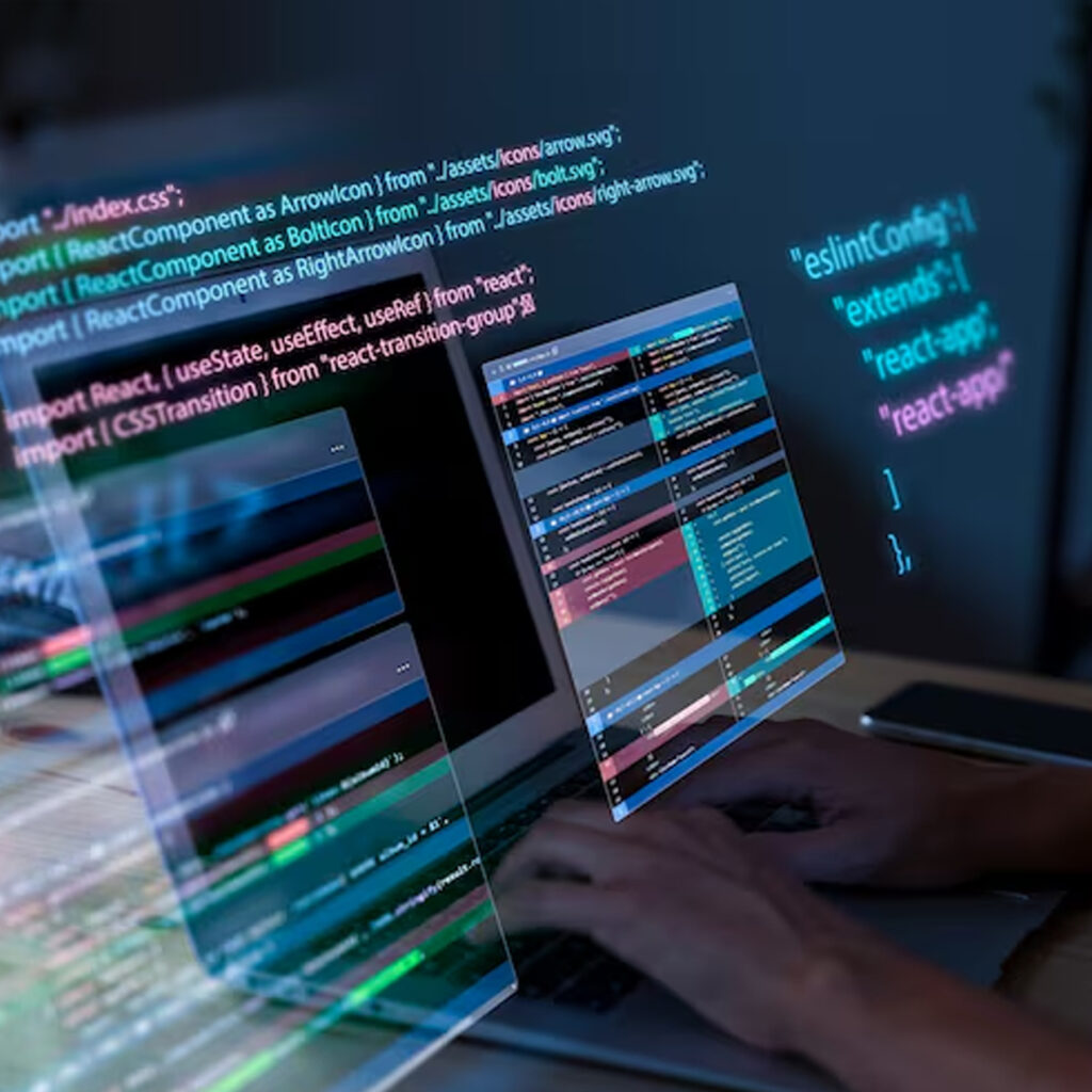 programming background with person wor